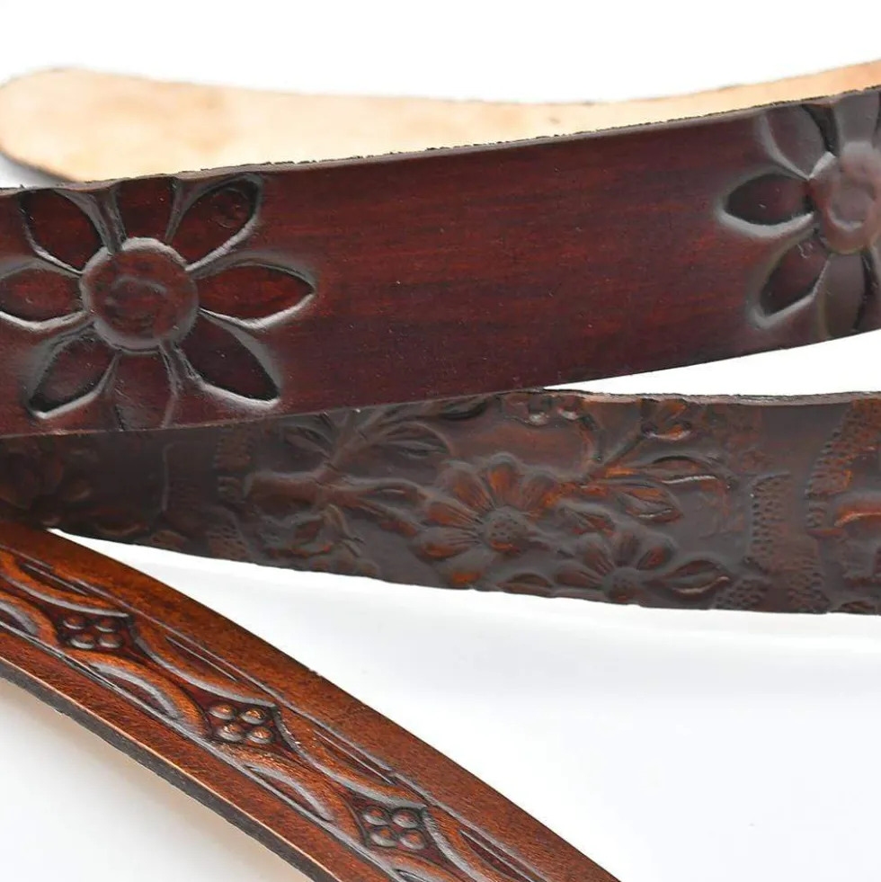 Ceinture en cuir marron