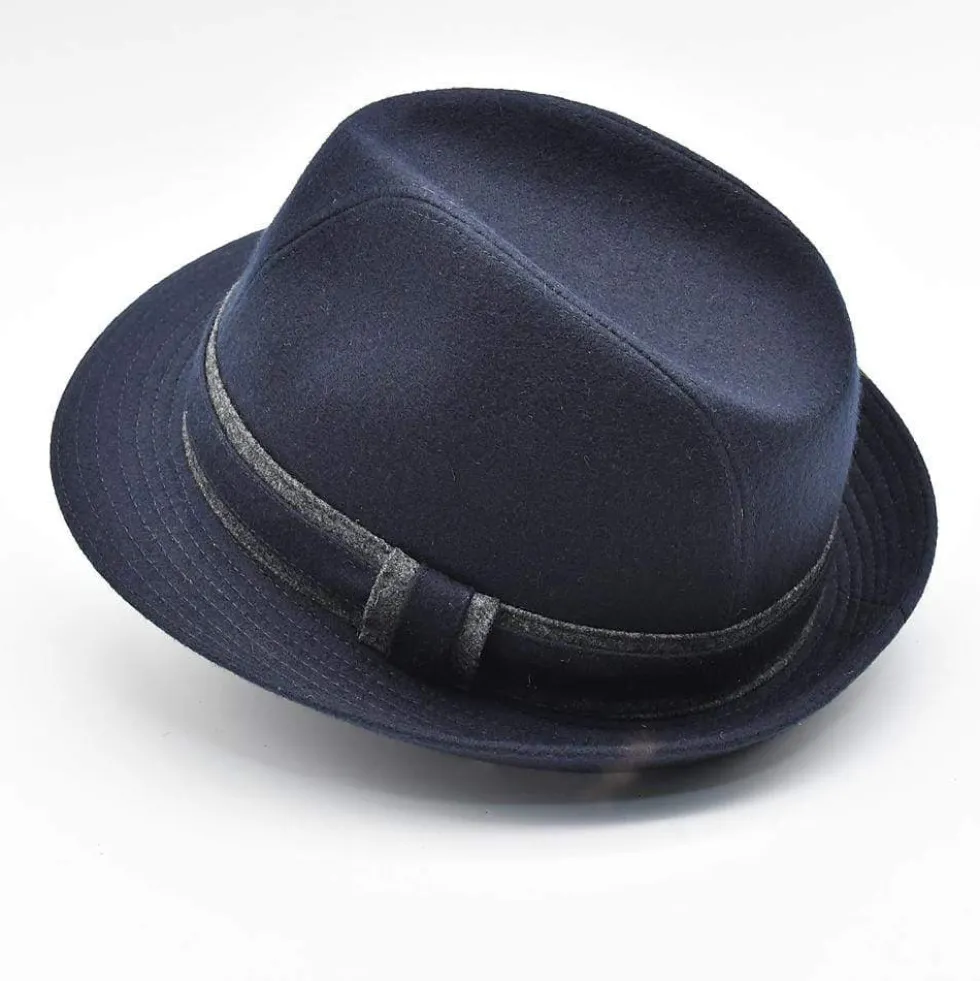 Chapeau en feutre Fedora - Bleu