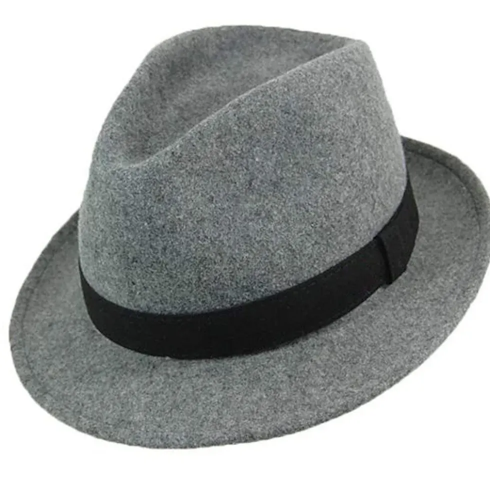 Chapeau en feutre Fedora - Gris