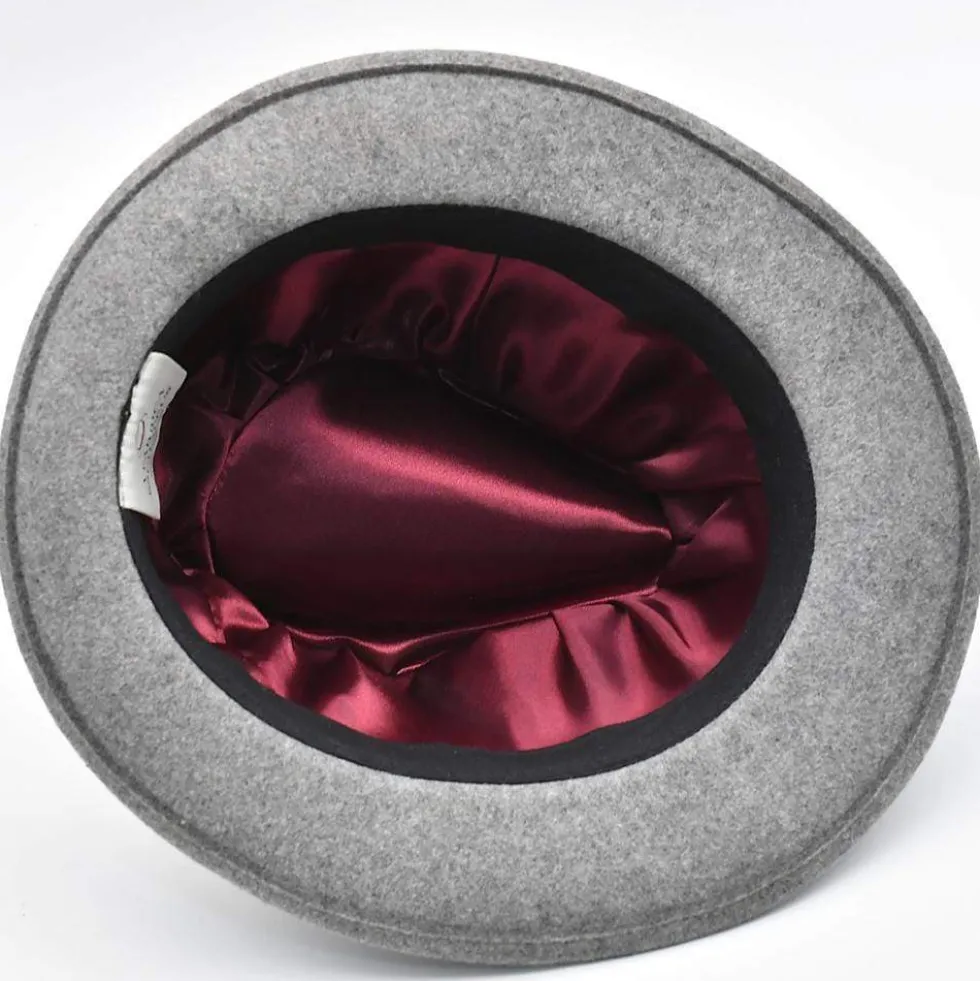 Chapeau en feutre Fedora - Gris