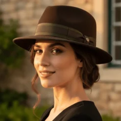 Chapeau en feutre Fedora - Marron
