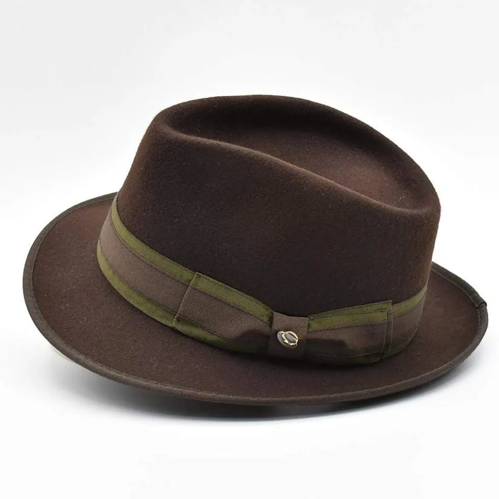 Chapeau en feutre Fedora - Marron