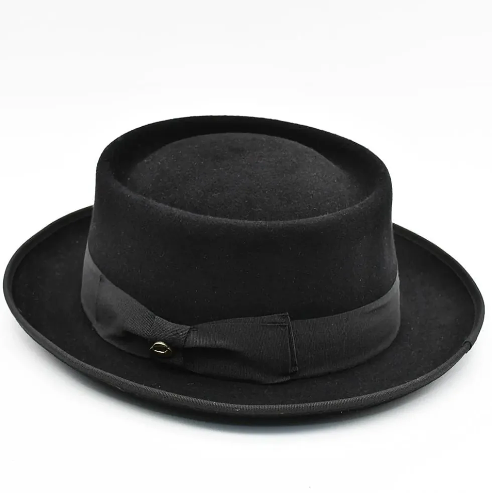 Chapeau en feutre Porkpie - Noir