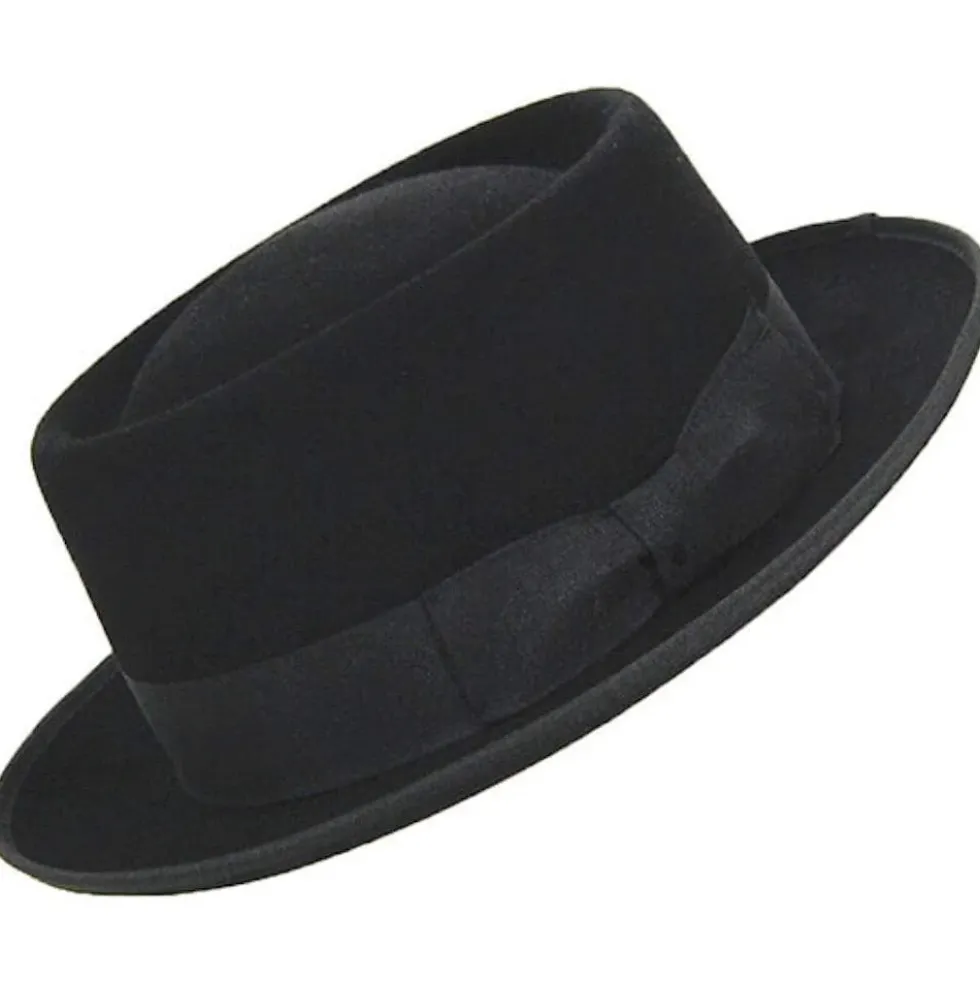 Chapeau en feutre Porkpie - Noir
