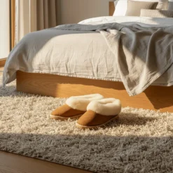 Chaussons en peau de mouton retournée