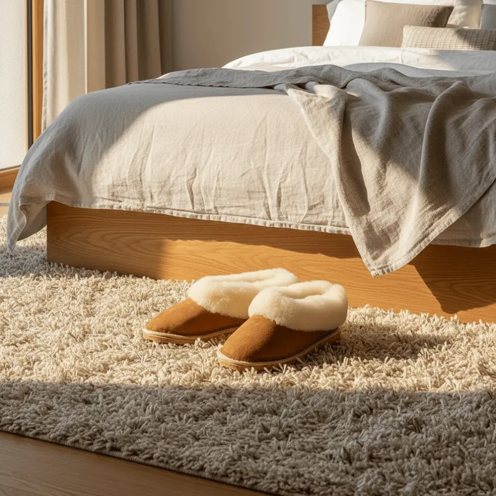 Chaussons en peau de mouton retournée