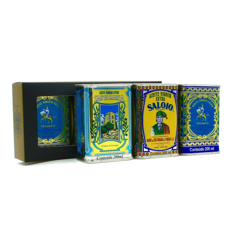 Coffret de 3 boites d'huile d'olive
