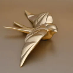 Coffret hirondelle stylisée - Doré