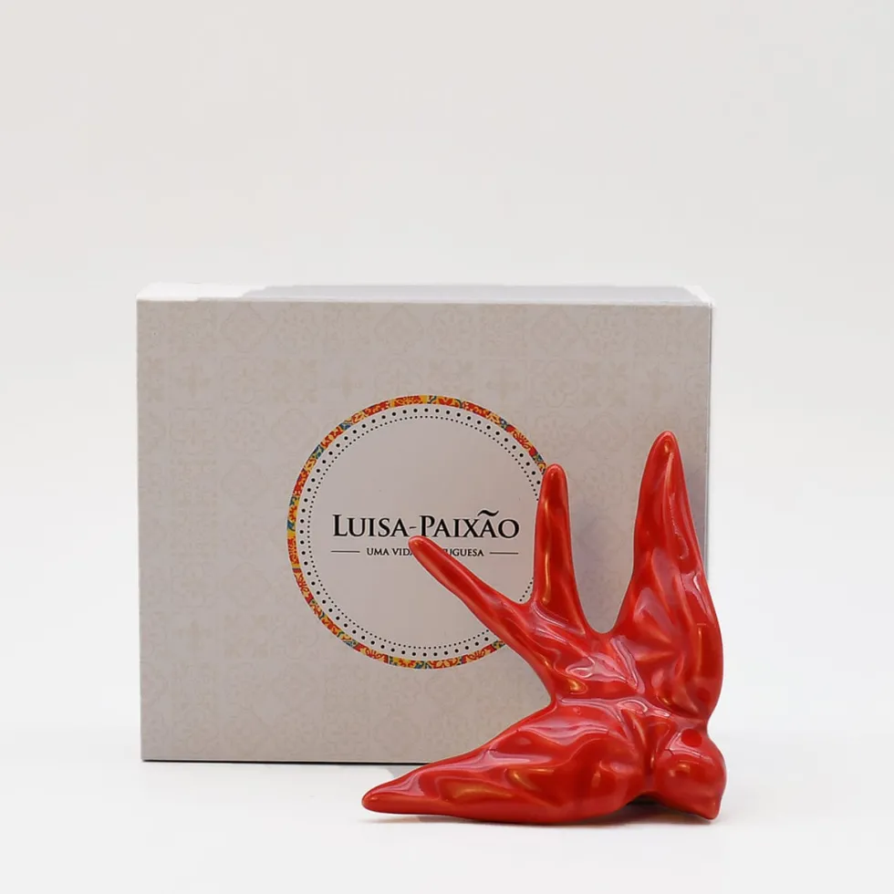 Coffret hirondelle stylisée - Rouge