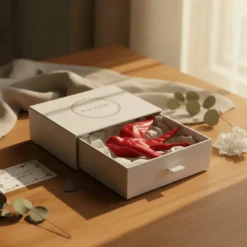 Coffret hirondelle stylisée - Rouge