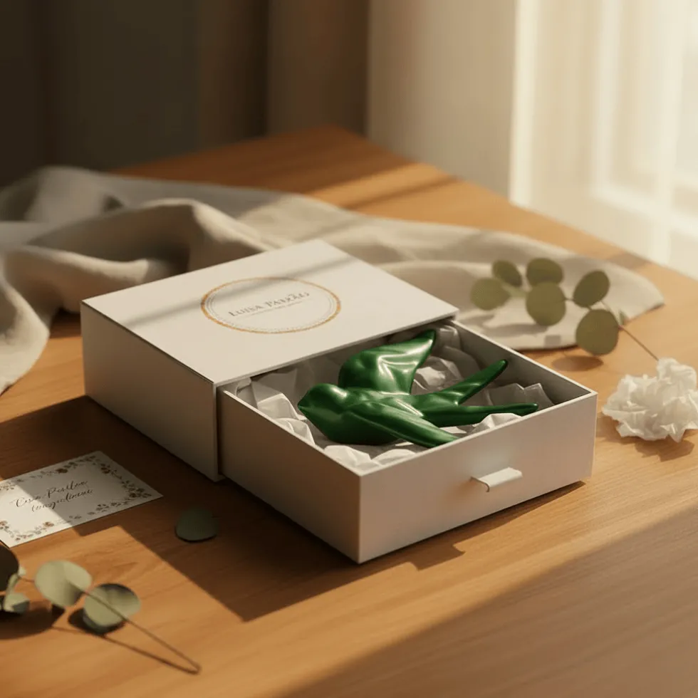 Coffret hirondelle stylisée - Vert