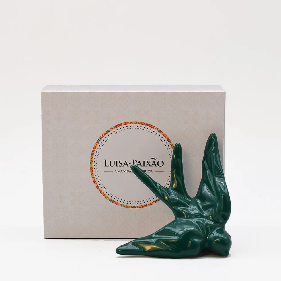 Coffret hirondelle stylisée - Vert