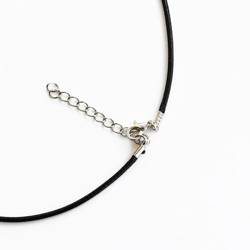 Collier coton et bois "Azulejo" - Orange
