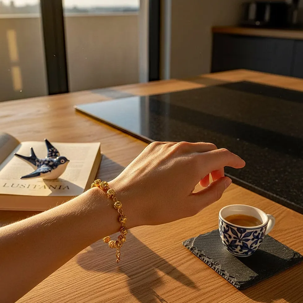 Conta de Viana I Bracelet en argent doré