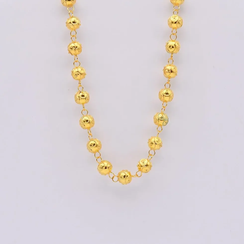 Conta de Viana I Collier de perles en argent dorées