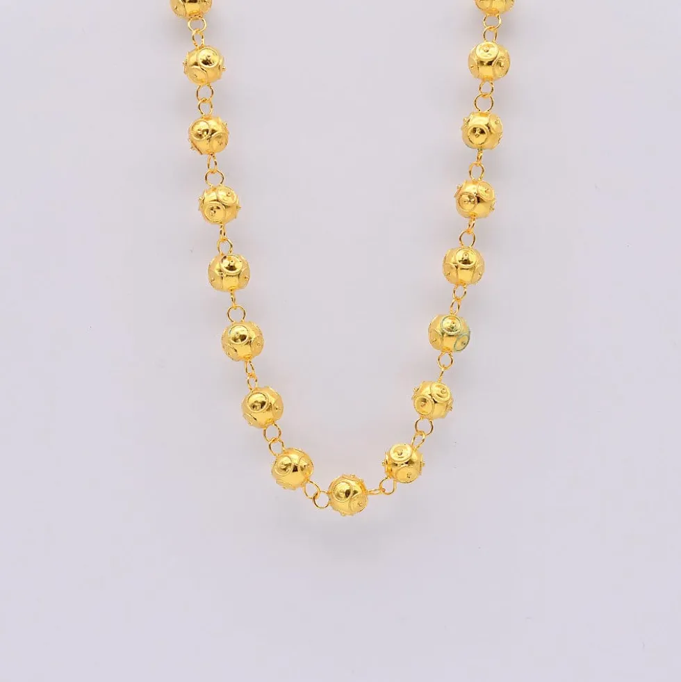 Conta de Viana I Collier de perles en argent dorées