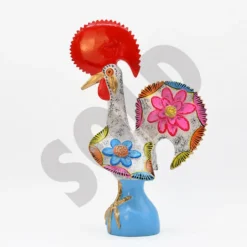 Coq de Barcelos 40cm blanc - Prazeres Côta