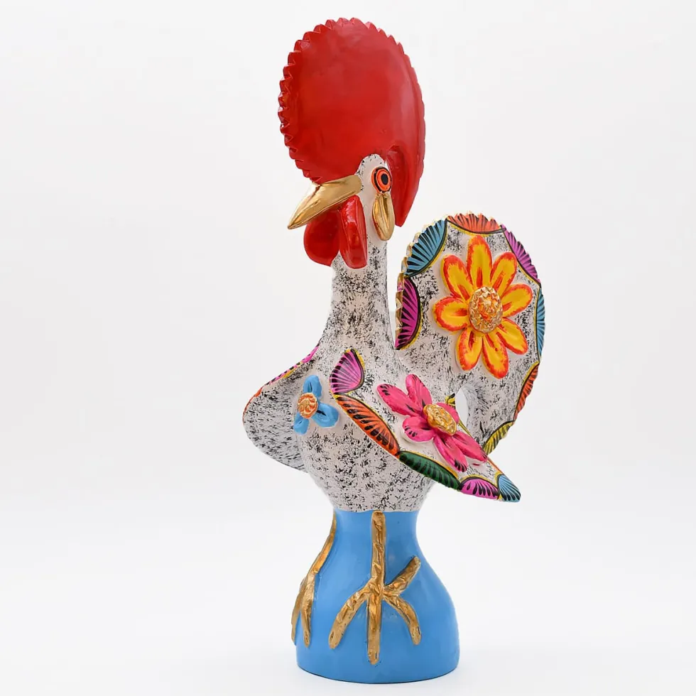 Coq de Barcelos 40cm blanc - Prazeres Côta