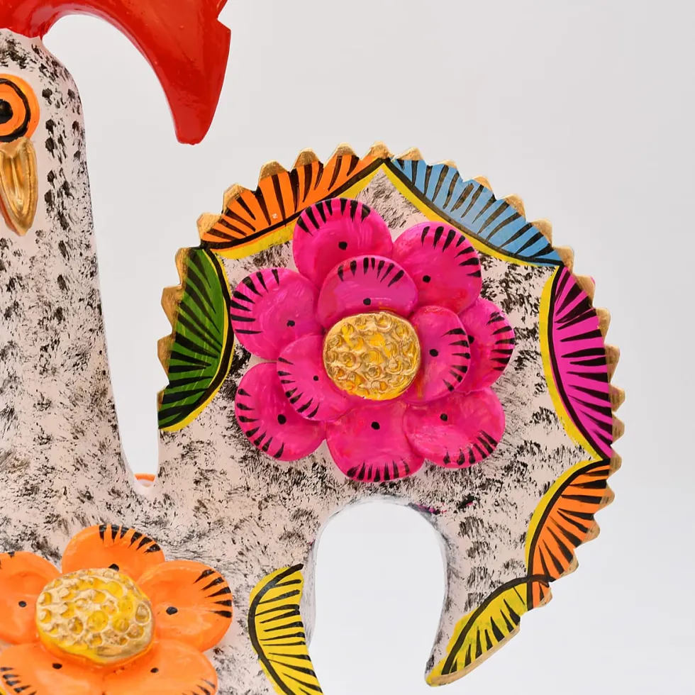 Coq de Barcelos 25cm blanc - Prazeres Côta