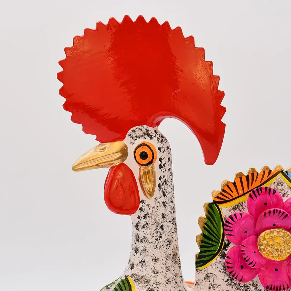 Coq de Barcelos 25cm blanc - Prazeres Côta