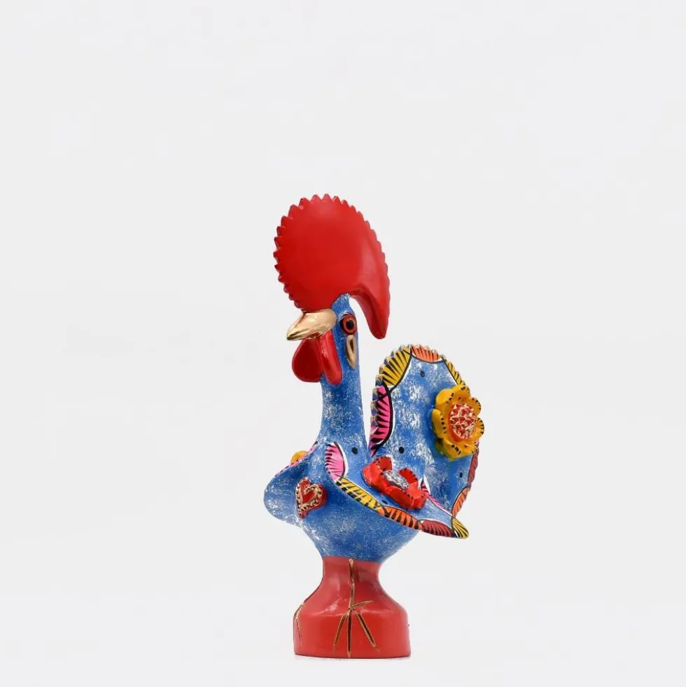 Coq de Barcelos 25cm bleu - Prazeres Côta