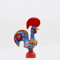 Coq de Barcelos 25cm bleu - Prazeres Côta