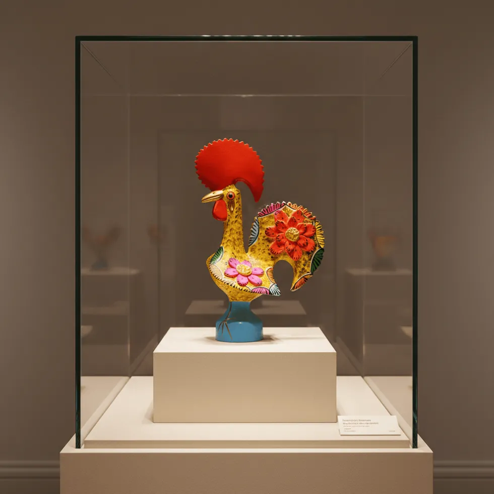 Coq de Barcelos 25cm jaune - Prazeres Côta
