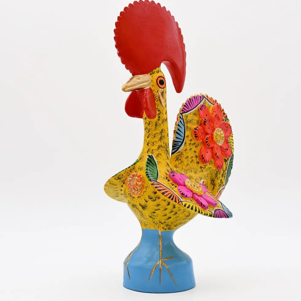 Coq de Barcelos 25cm jaune - Prazeres Côta