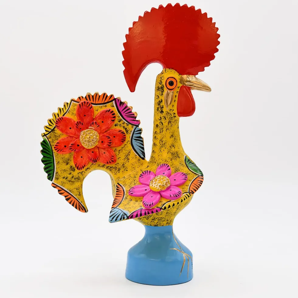 Coq de Barcelos 25cm jaune - Prazeres Côta