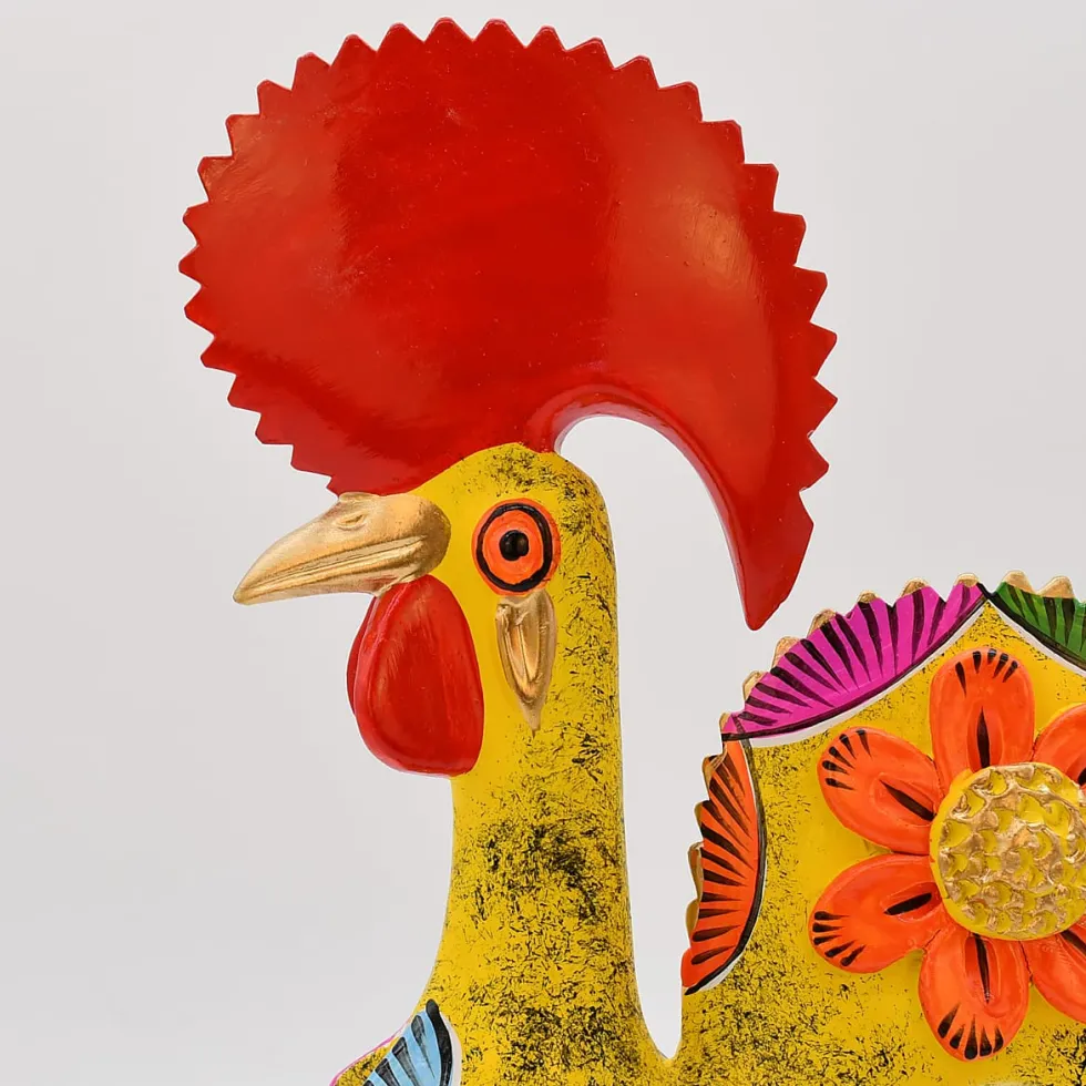 Coq de Barcelos 25cm jaune - Prazeres Côta