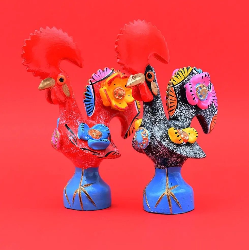 Coq de Barcelos 15cm noir - Prazeres Côta