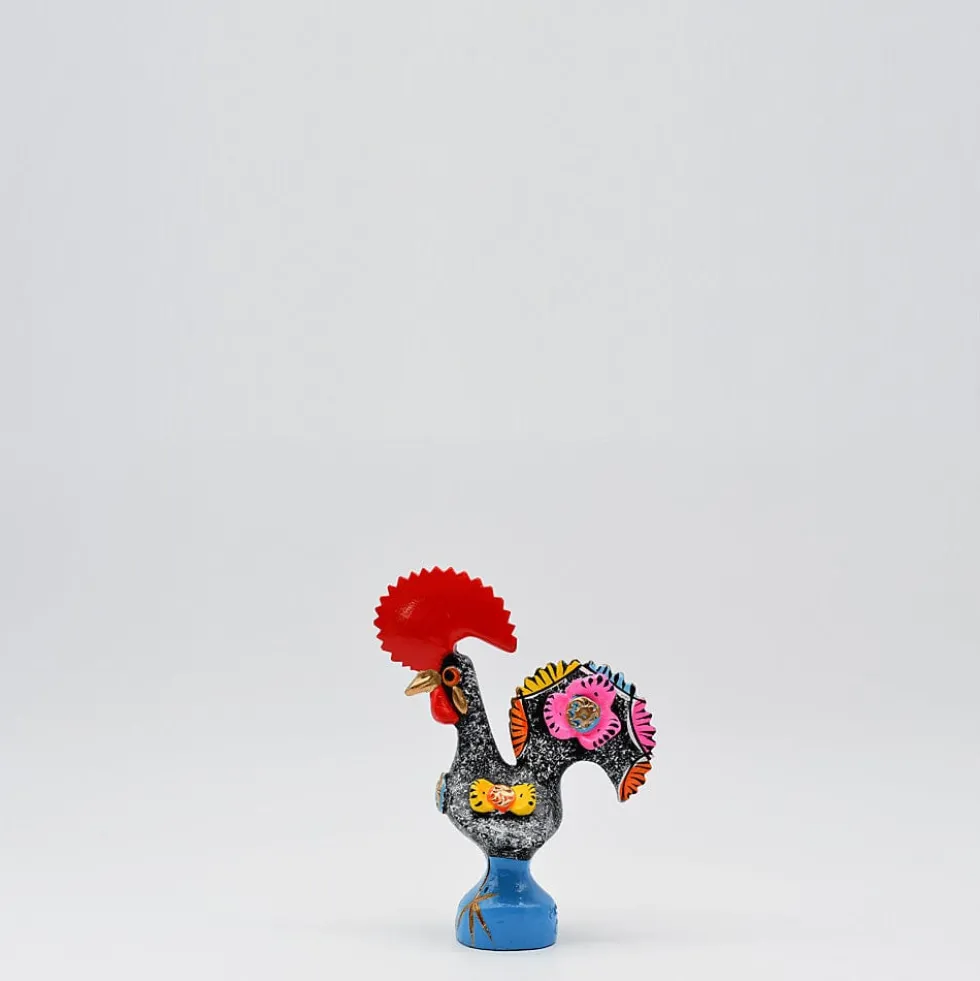 Coq de Barcelos 15cm noir - Prazeres Côta