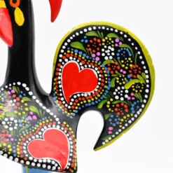Coq de Barcelos 40cm noir - Prazeres Côta