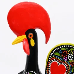 Coq de Barcelos 40cm noir - Prazeres Côta