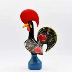 Coq de Barcelos 40cm noir - Prazeres Côta