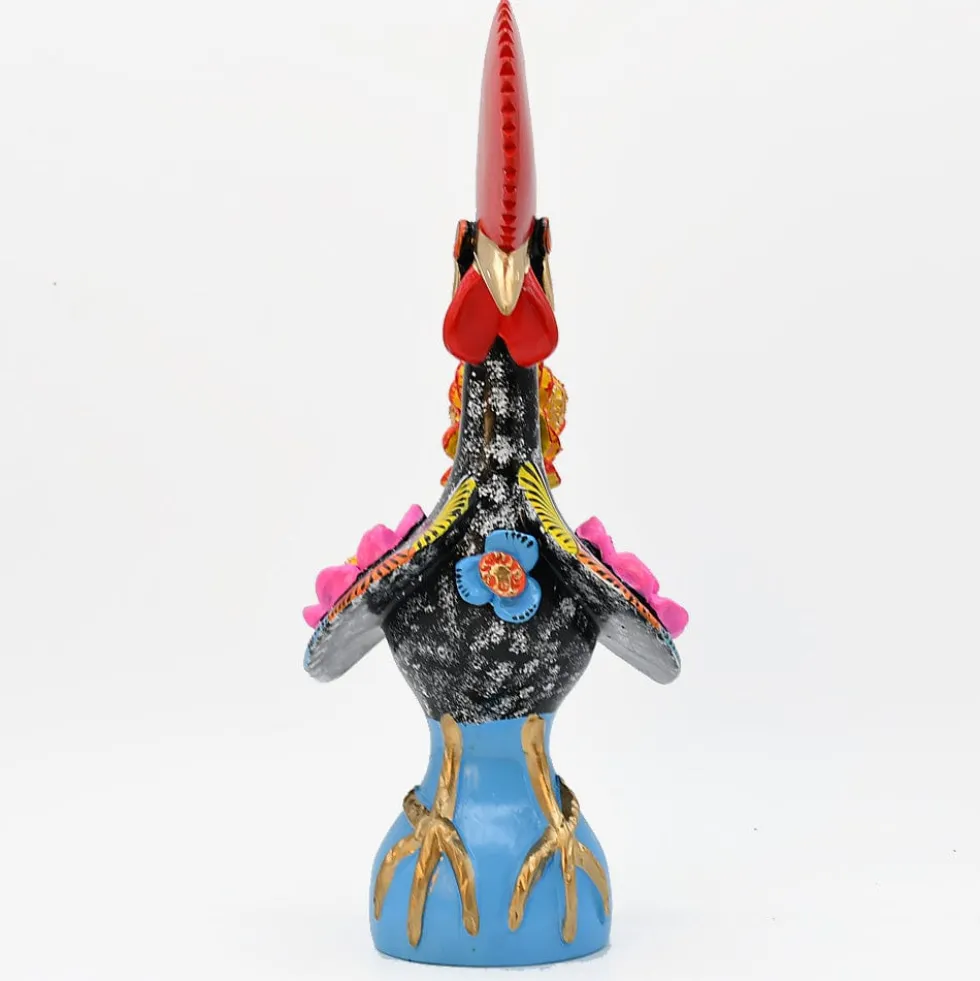 Coq de Barcelos 40cm noir - Prazeres Côta