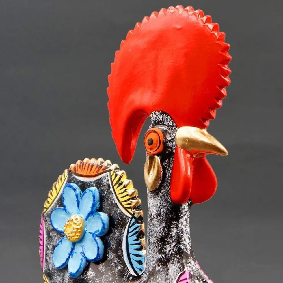 Coq de Barcelos 25cm noir - Prazeres Côta