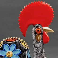 Coq de Barcelos 25cm noir - Prazeres Côta