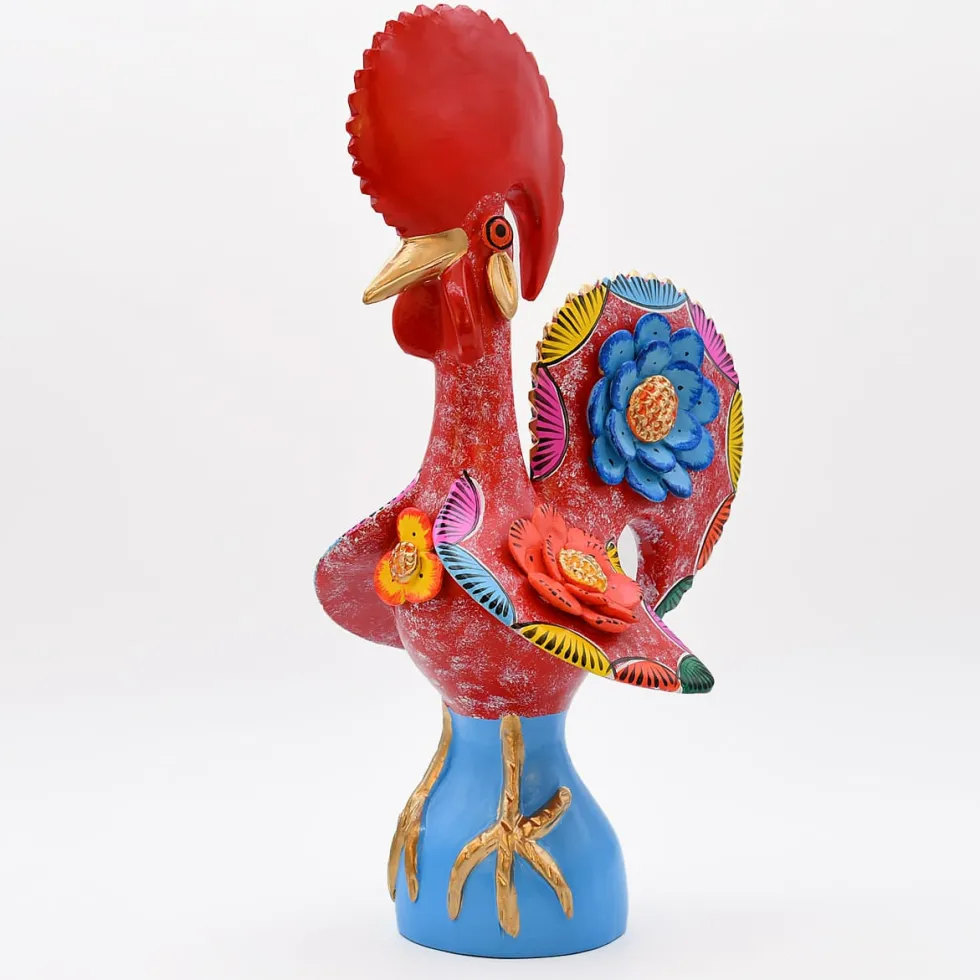 Coq de Barcelos 40cm rouge - Prazeres Côta