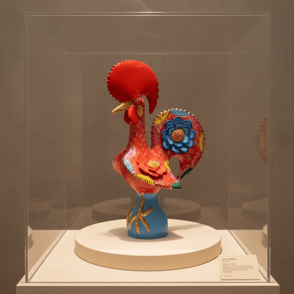 Coq de Barcelos 40cm rouge - Prazeres Côta