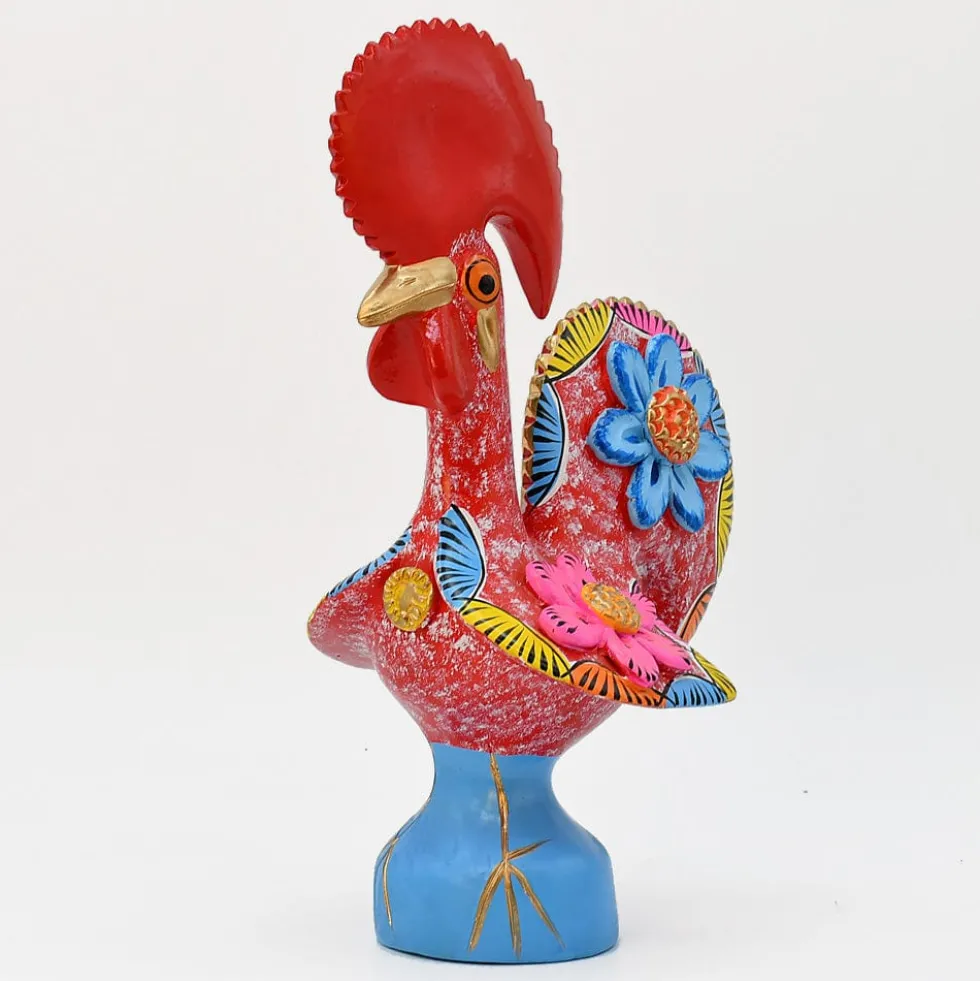 Coq de Barcelos 30cm rouge - Prazeres Côta