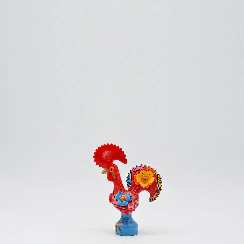 Coq de Barcelos 15cm rouge - Prazeres Côta