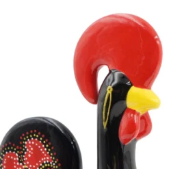 Coq de Barcelos traditionnel en céramique - Noir