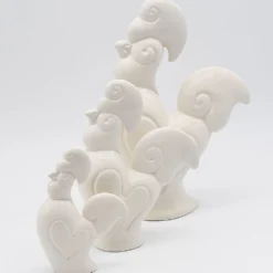 Coq en céramique - Blanc