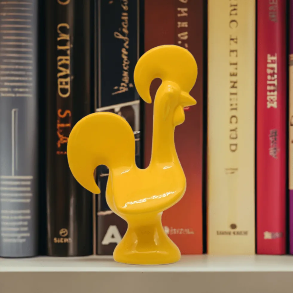 Coq portugais en céramique - Jaune