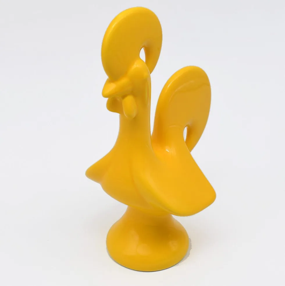 Coq portugais en céramique - Jaune