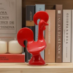 Coq portugais en céramique - Rouge