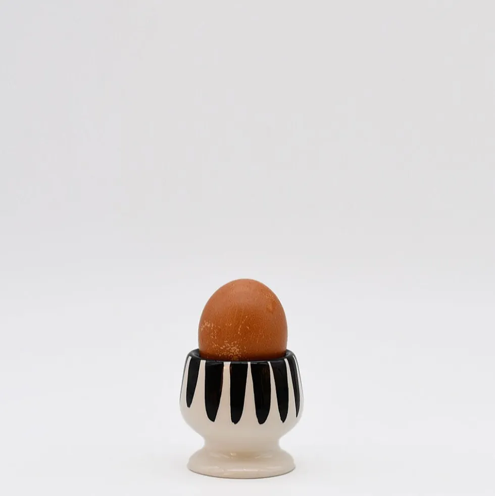 Coquetier rayé "Costa Nova Mar" - Noir