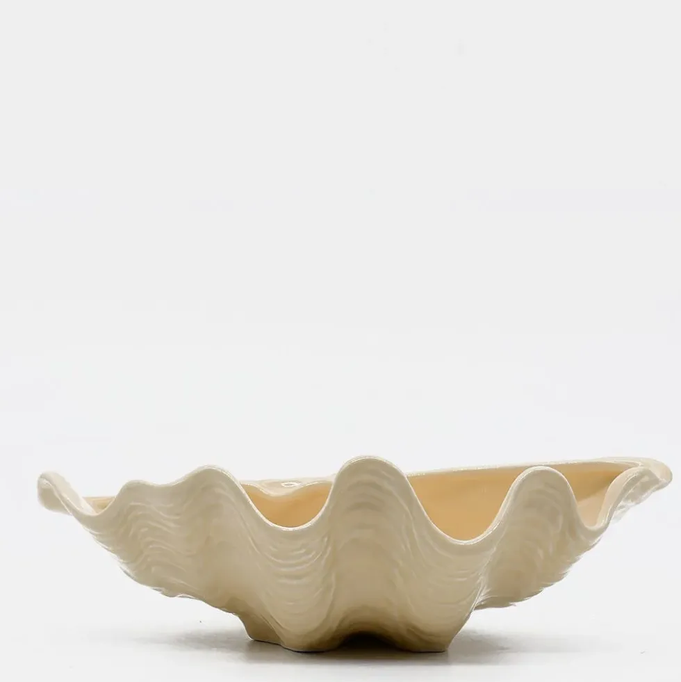 Coquillage en céramique 30cm - Beige