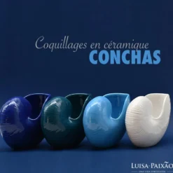 Coquillage en céramique 17cm - Blanc